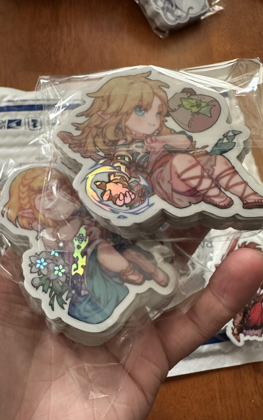 Holographic Stickers - Link and Zelda
