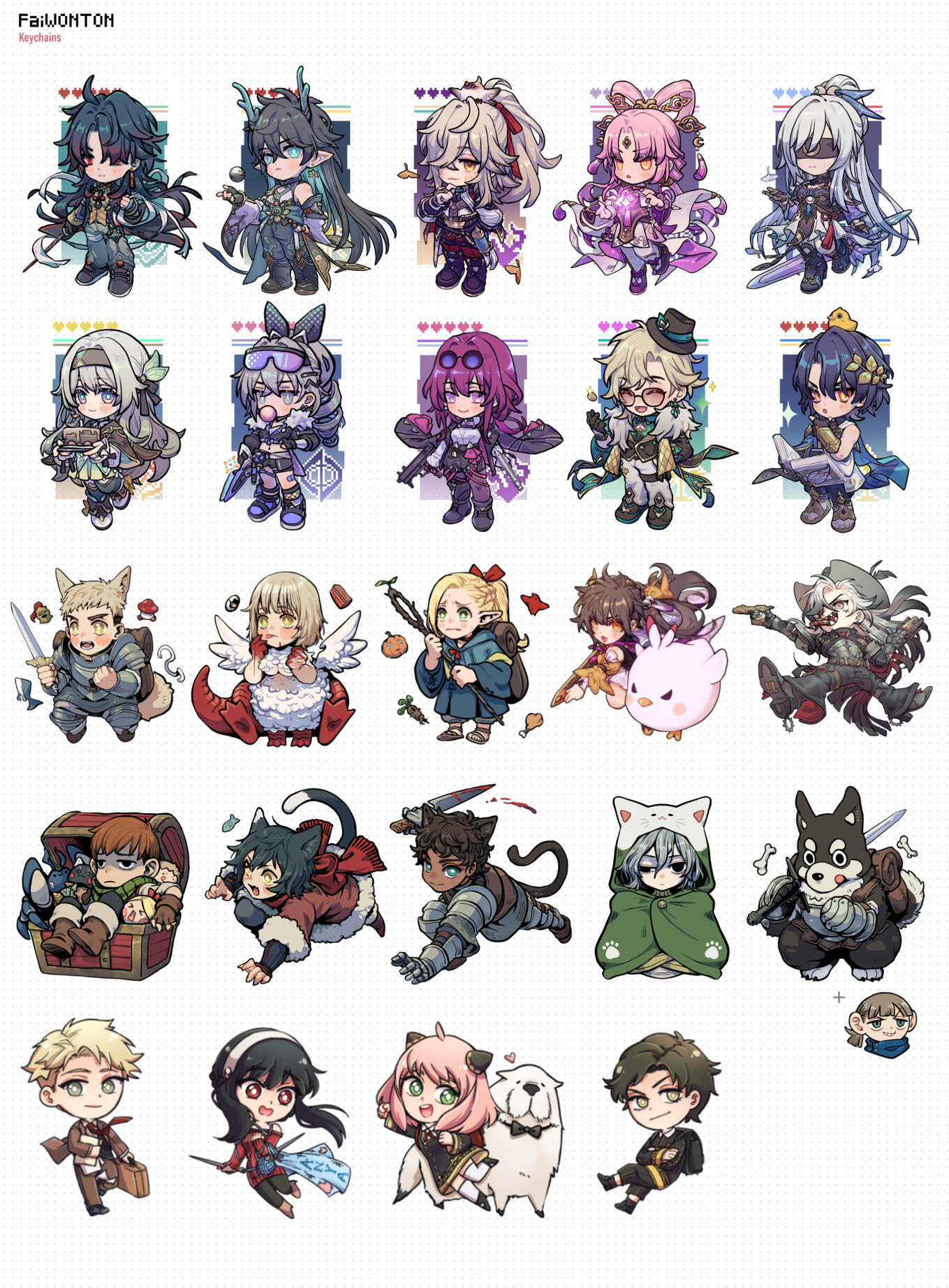 Charms - Honkai Star Rail, Dungeon Meshi, Spy x Fam