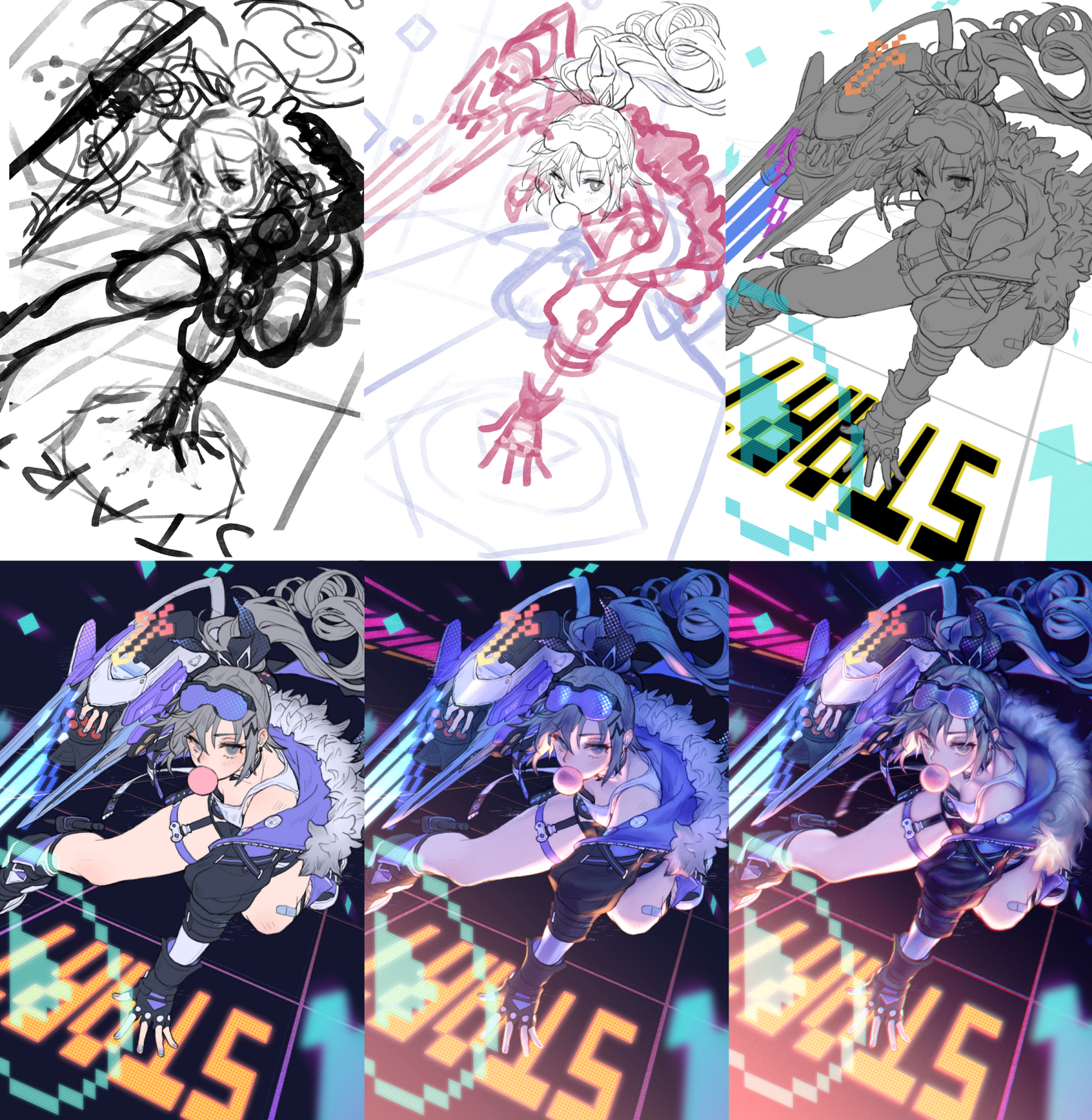Step-by-step for Silverwolf print